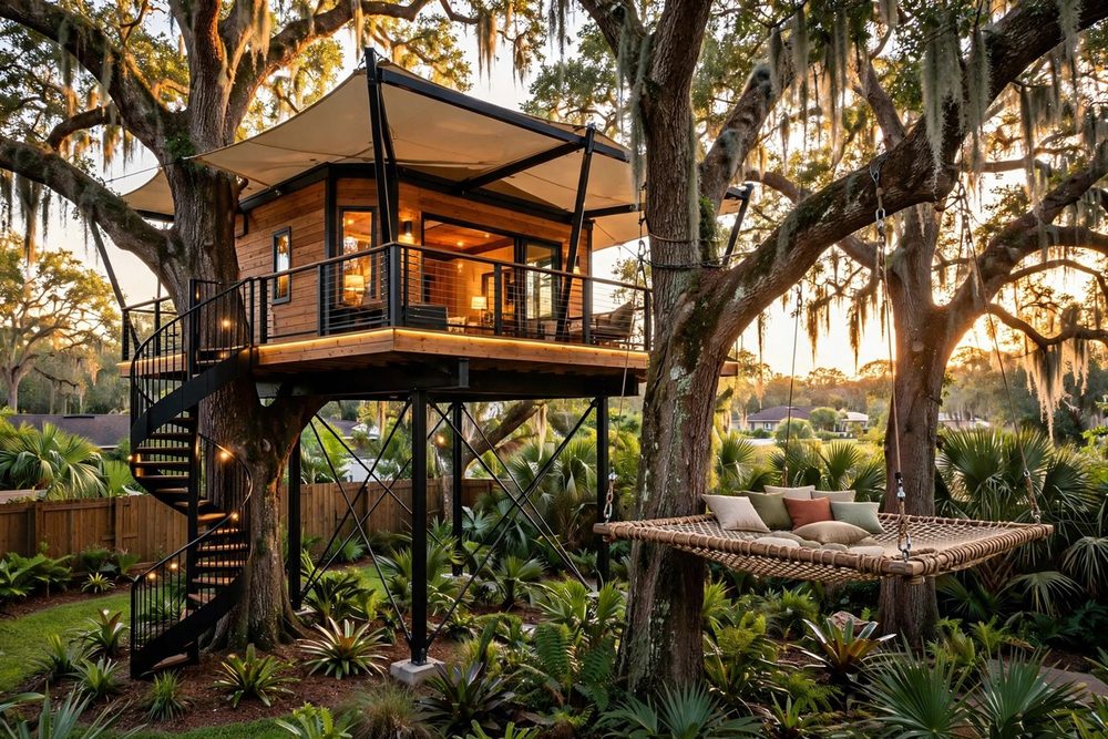 Canopy Drift — Canopy Cabin luxury treehouse ADU exterior