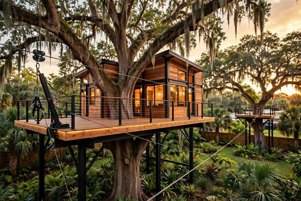 Canopy Flyer — Canopy Cabin luxury treehouse ADU exterior