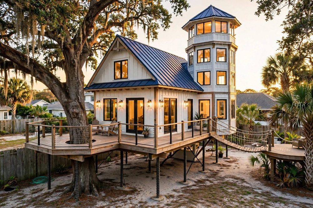 The Lighthouse Gables — Coastal Gables luxury treehouse ADU exterior