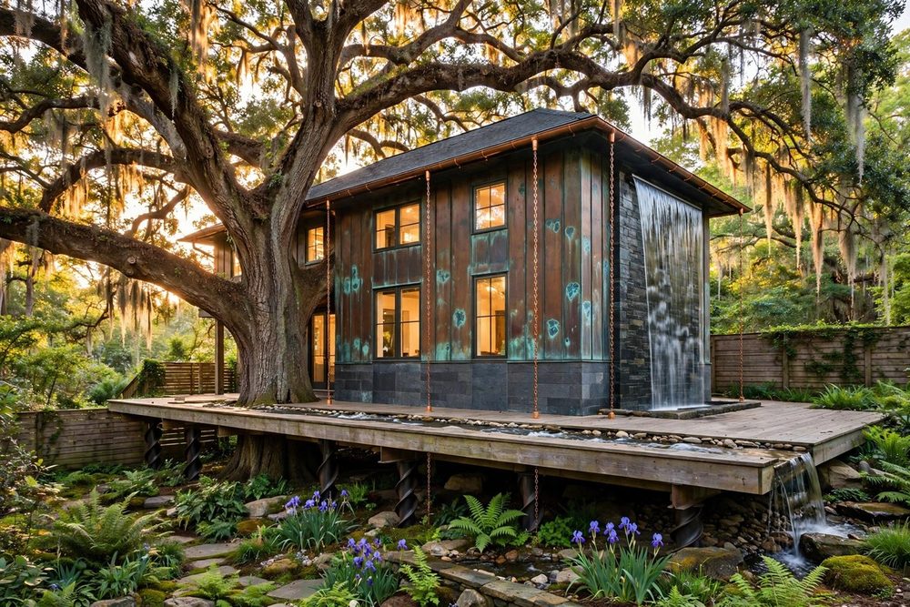 The Rainwood — Garden Estate luxury treehouse ADU exterior