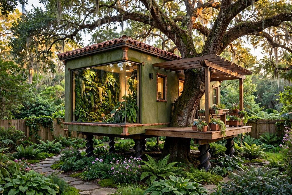 The Verdant — Garden Estate luxury treehouse ADU exterior