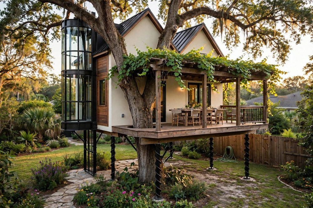The Vineyard — Garden Estate luxury treehouse ADU exterior