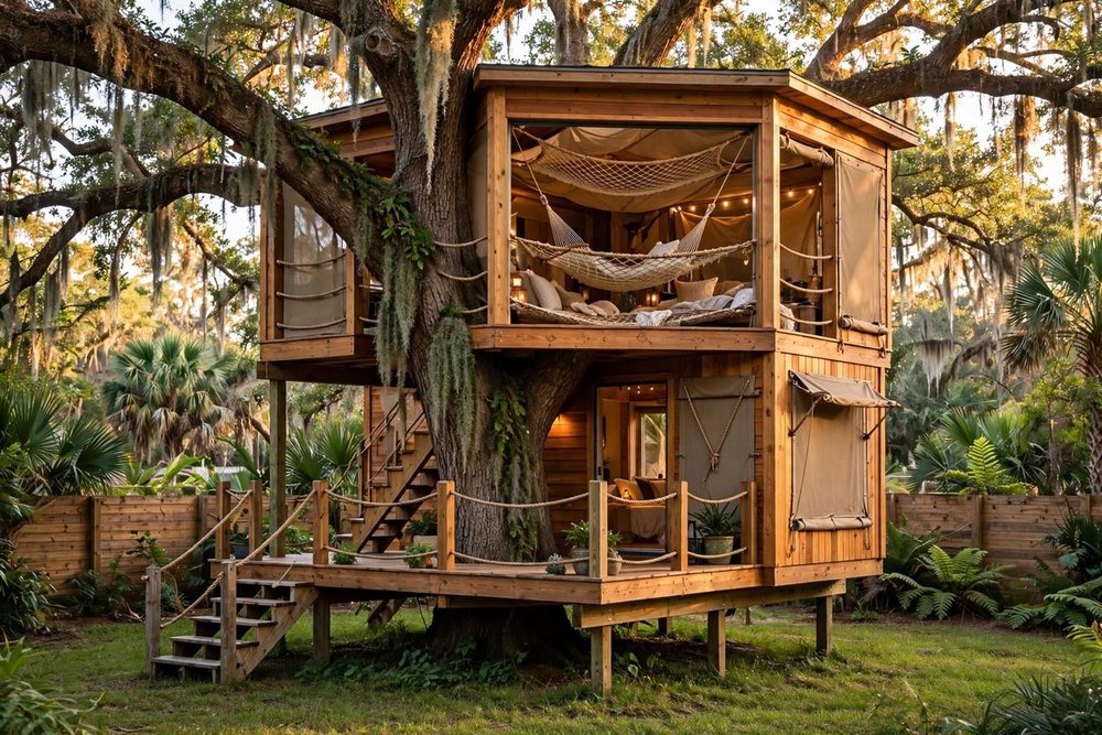 The Nest — Haven luxury treehouse ADU exterior