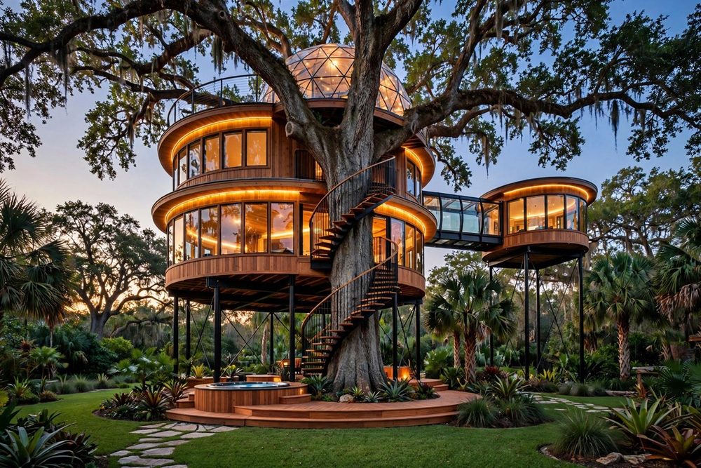 The Canopy Mansion — Signature Estate luxury treehouse ADU exterior