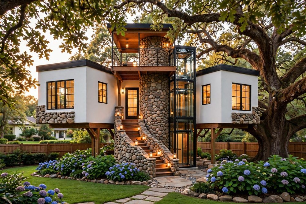 The Casita — Simple Basic luxury treehouse ADU exterior