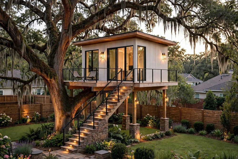 The Vista — Simple Basic luxury treehouse ADU exterior