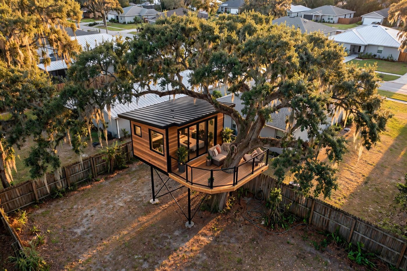 Canopy Modern from above — Canopy Cabin collection, Rose Homes Luxury Builds