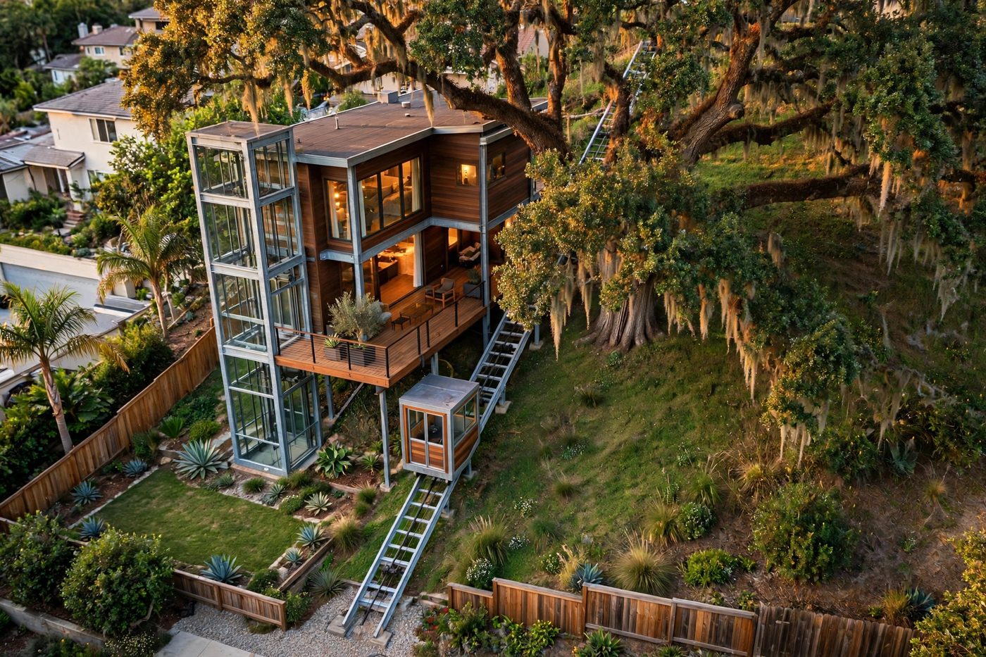 The Funicular from above — Elevator Estate collection, Rose Homes Luxury Builds