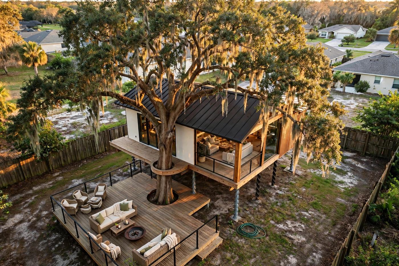 The Canopy Hall from above — Grand Oak Pavilion collection, Rose Homes Luxury Builds