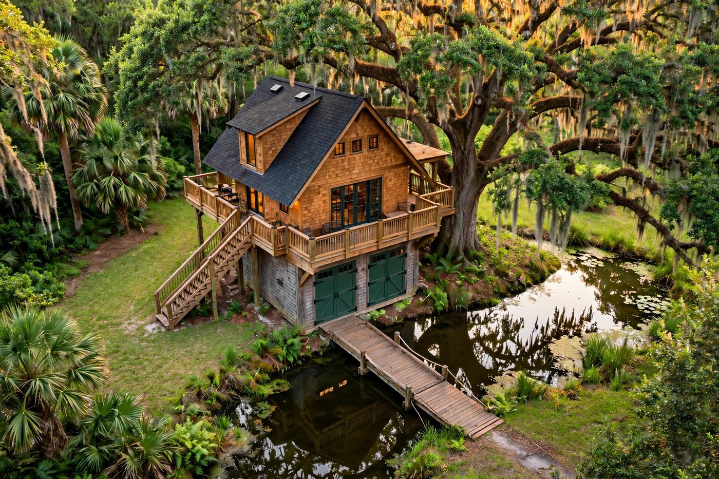 The Carriage House from above — Storybook Cottage collection, Rose Homes Luxury Builds